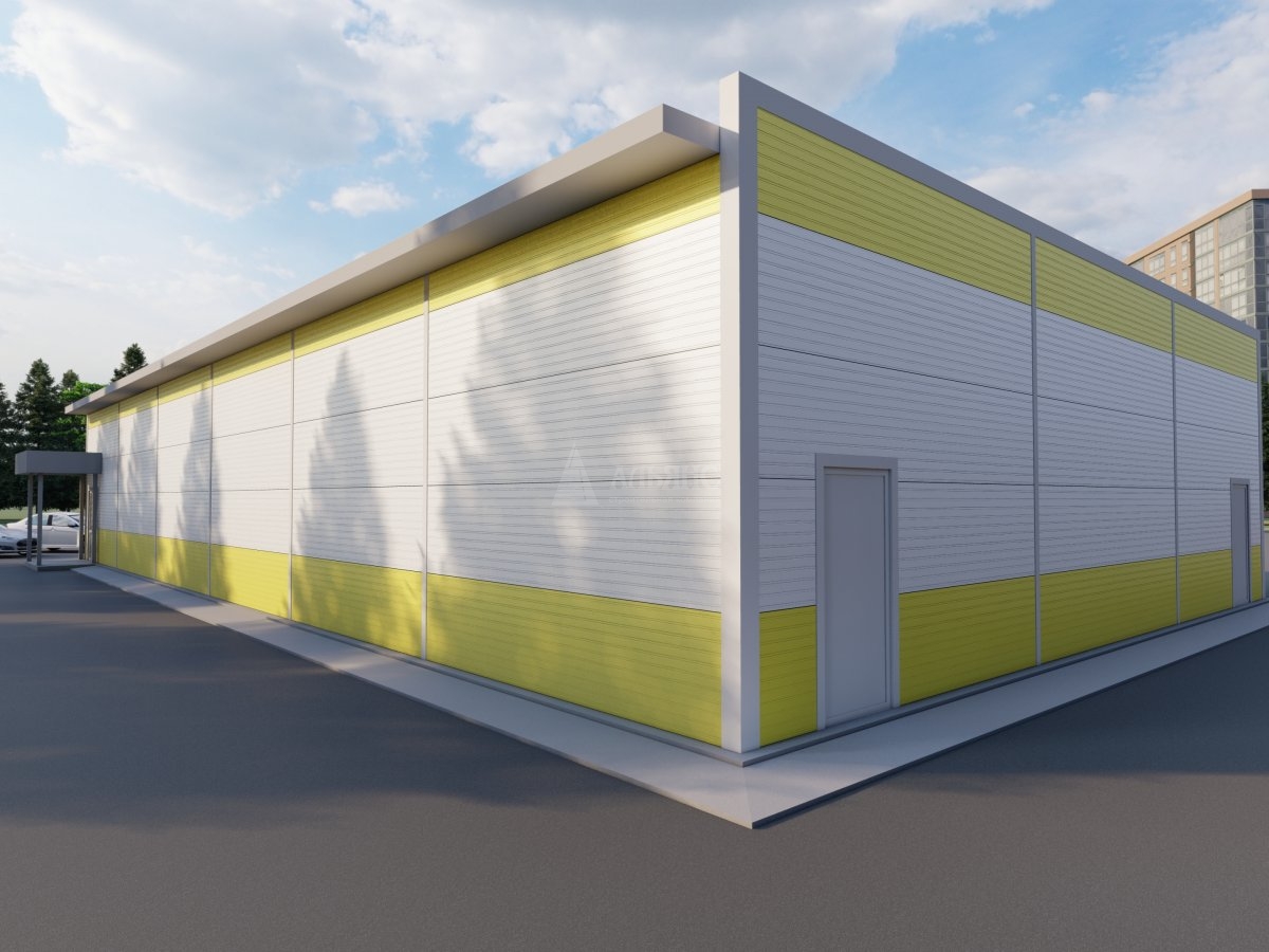 3D визуализация Магазин из сэндвич-панелей - фото 4