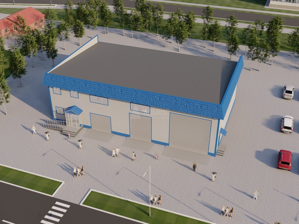 3D визуализация Грузовая СТО из сэндвич-панелей - фото 3