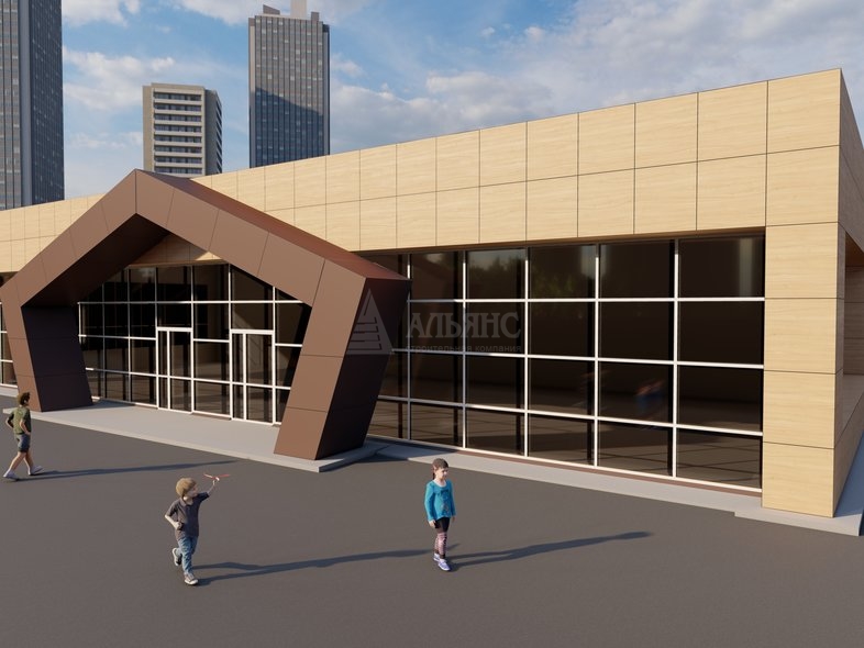 3D визуализация Здание спортивного назначения из сэндвич-панелей - фото 1