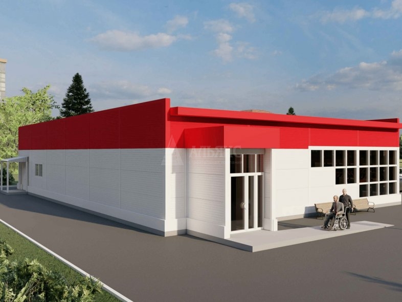 3D визуализация Магазин из сэндвич-панелей - фото 1