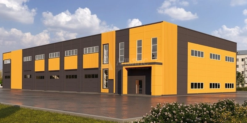 3D визуализация СТО из сэндвич-панелей - фото 1