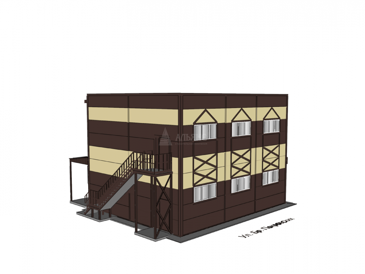 3D визуализация Магазин из сэндвич-панелей - фото 15