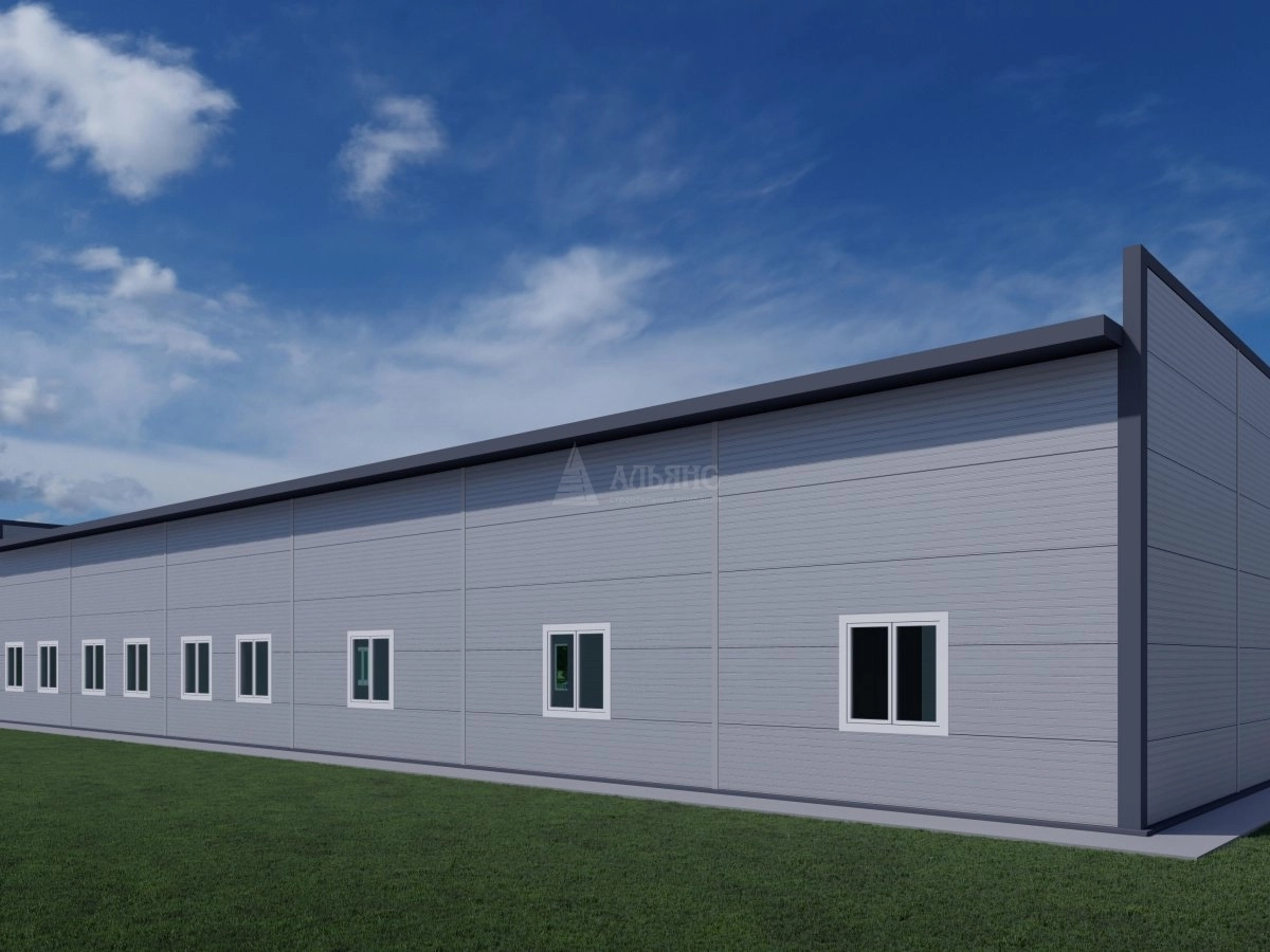 3D визуализация Цех по обработке с/х продукции из сэндвич панелей - фото 4