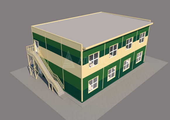 3D визуализация Офис из сэндвич-панелей - фото 16
