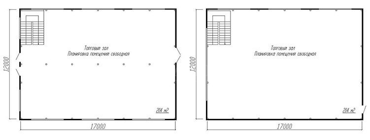 Планировка Продуктовая база из сэндвич-панелей -  фото 1