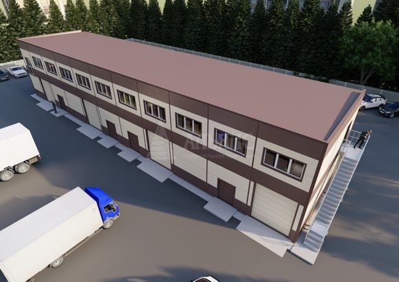 3D визуализация Проект ангара-склада из сэндвич-панелей - фото 5